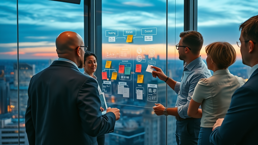 executive advisory program strategic planning workflow boardroom cityscape