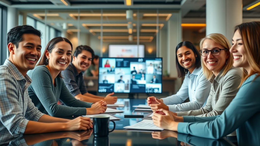 motivated professionals in an executive mentoring group session collaborating