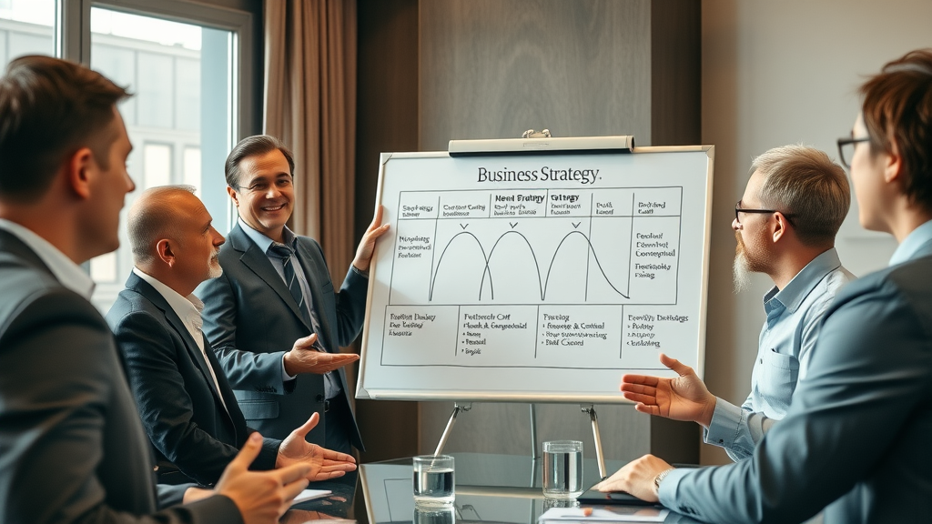 executive coach delivering business strategy roadmap as part of executive consulting group services