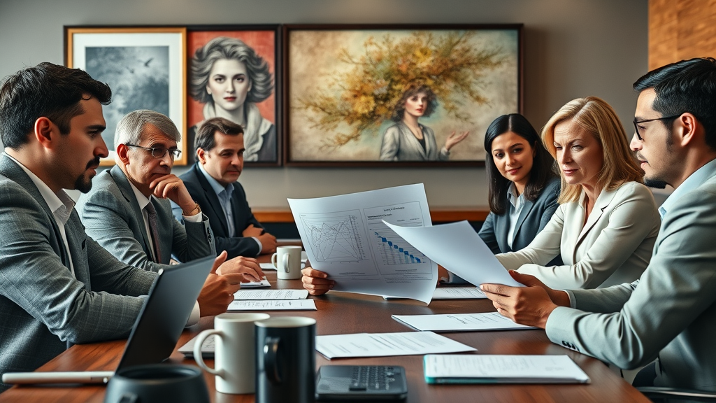 advisory board diverse industry leaders strategy discussion modern boardroom